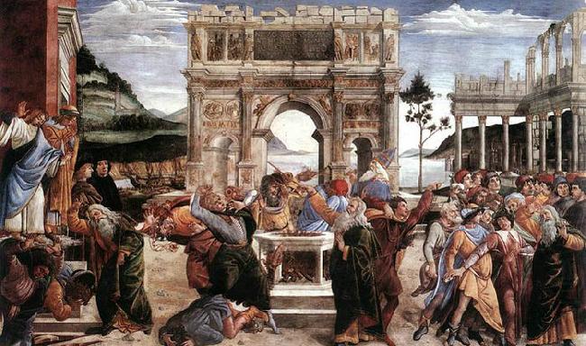 BOTTICELLI, Sandro The Punishment of Korah china oil painting image